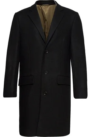 Lindbergh Recycled Wool Coat Villakangastakki Pitkä Takki Black