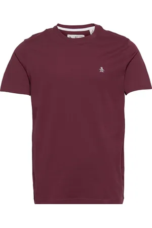 Original Penguin Cont Pin Point Embro Tops T-shirts Short-sleeved Red