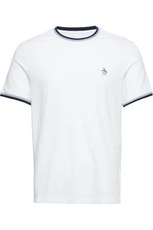 Original Penguin Ss Sticker Pete Ring Tops T-shirts Short-sleeved White