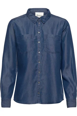 My Essential Wardrobe 15 The Denim Shirt Tops Shirts Long-sleeved Blue