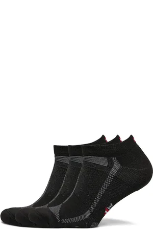 DANISH ENDURANCE Long Distance Running Low-Cut Socks 3-Pack Sport Socks Footies-ankle Socks Black