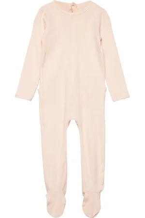 Copenhagen Colors Rib Jersey Full Body W. Back Opening Pitkähihainen Body Cream
