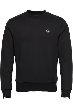 Fred Perry Crew Neck Sweatshirt Tops Sweat-shirts & Hoodies Sweat-shirts Black