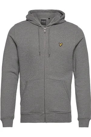 Lyle & Scott Zip Through Hoodie Tops Sweat-shirts & Hoodies Hoodies Grey