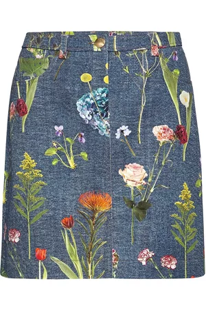 Moschino Naiset Minihameet - Botanic Skirt Lyhyt Hame Sininen