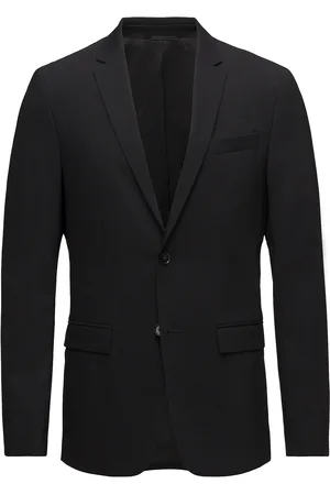 Calvin Klein Stretch Wool Slim Suit Blazer Suits & Blazers Blazers Single Breasted Blazers Black