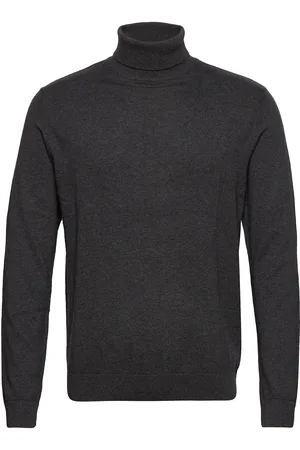 SELECTED Slhberg Roll Neck Noos Tops Knitwear Turtlenecks Grey