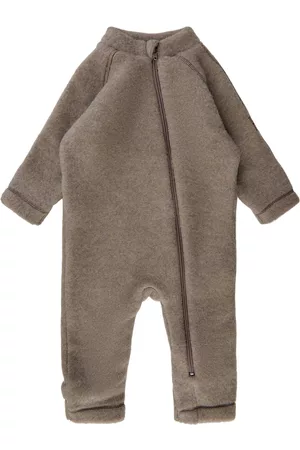 Mikk-Line Lapset Fleecetakit - Wool Baby Suit Outerwear Fleece Outerwear Fleece Coveralls Ruskea