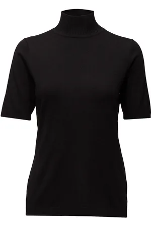 Minus Lima Rullekrave Strik Tops Knitwear Turtleneck Black