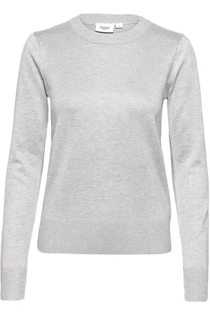 Saint Tropez Milasz Pullover Tops Knitwear Jumpers Grey