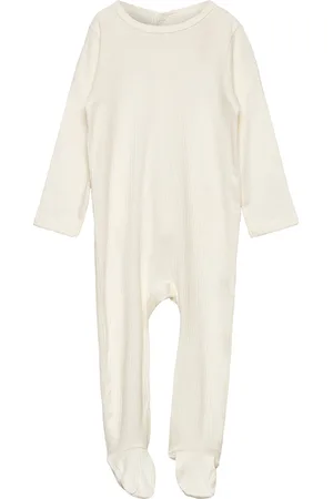 Copenhagen Colors Rib Jersey Full Body W. Back Opening Pitkähihainen Body Cream