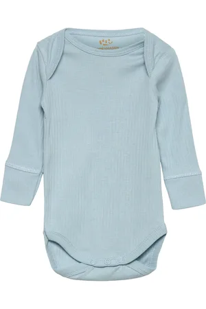 Copenhagen Colors Rib Jersey Long Sleeve Body Bodies Long-sleeved Blue