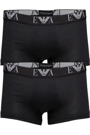 Emporio Armani Mens Knit 2Pack Boxe Bokserit Black