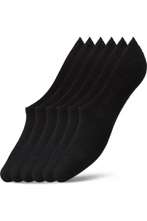 DANISH ENDURANCE No-Show Cotton Socks 6-Pack Sport Socks Footies-ankle Socks Black