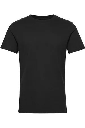 Bread & Boxers Crew-Neck Cotton Tops T-shirts Short-sleeved Black