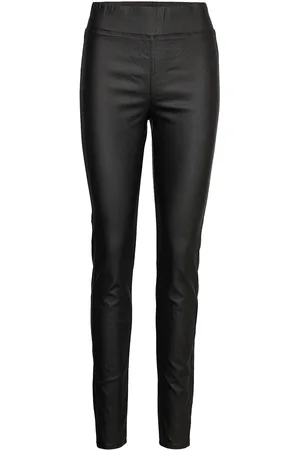 Freequent Fqshannon-Pa-Cooper Bottoms Trousers Leather Leggings-Housut Black