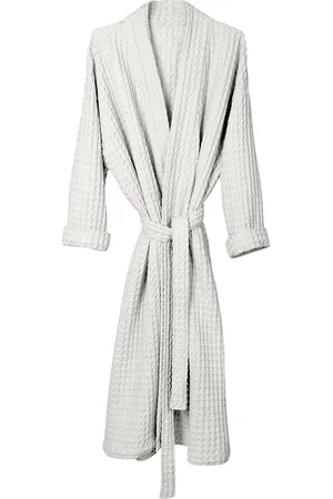 The Organic Company Big Waffle Bathrobe Aamutakki White