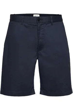 WoodWood Jonathan Light Twill Shorts Designers Shorts Chinos Shorts Navy