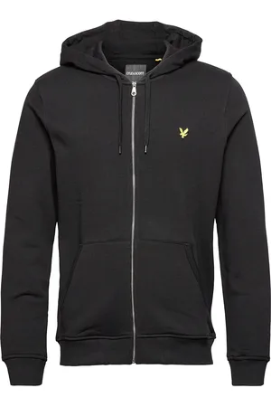 Lyle & Scott Zip Through Hoodie Tops Sweat-shirts & Hoodies Hoodies Black