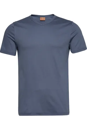 MOS MOSH Gallery Perry Crunch V-Ss Tee Tops T-shirts Short-sleeved Blue