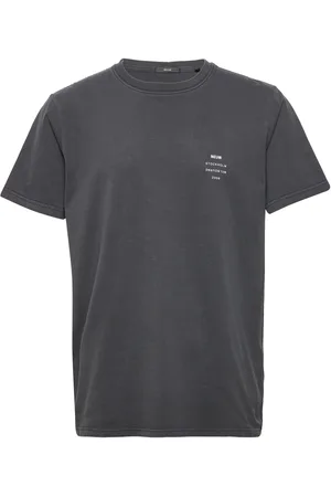 NEUW Organic Band Teee Washed St Tops T-shirts Short-sleeved Black