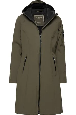 Ilse Jacobsen Long Raincoat Outerwear Rainwear Rain Coats Green