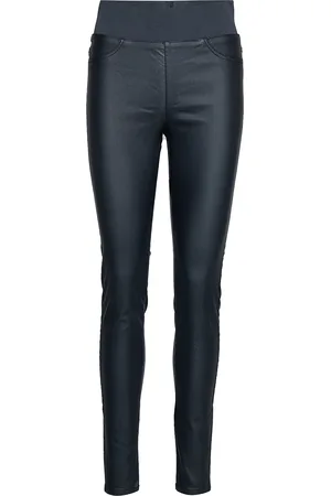 Freequent Fqshantal-Pa-Cooper Bottoms Trousers Leather Leggings-Housut Black