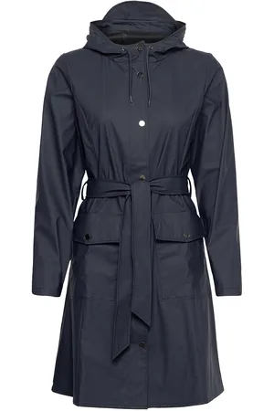 Rains Curve W Jacket W3 Outerwear Rainwear Rain Coats Blue