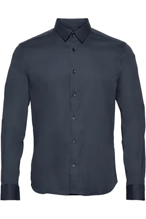 MOS MOSH Gallery Manny Stretch Shirt Tops Shirts Casual Blue