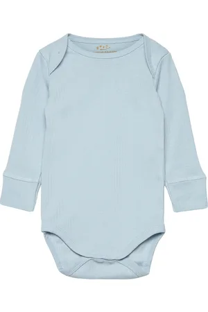 Copenhagen Colors Rib Jersey Long Sleeve Body Bodies Long-sleeved Blue