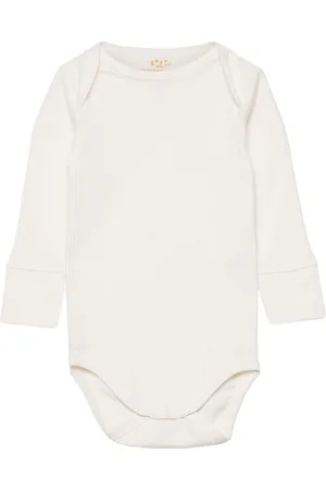 Copenhagen Colors Rib Jersey Long Sleeve Body Bodies Long-sleeved White