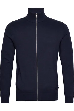 JACK & JONES Jjeemil Knit Turtle Zip Cardigan Noos Tops Knitwear Full Zip Jumpers Navy Jack & J S