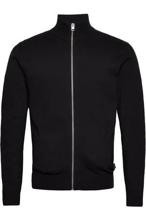 JACK & JONES Jjeemil Knit Turtle Zip Cardigan Noos Tops Knitwear Full Zip Jumpers Black Jack & J S