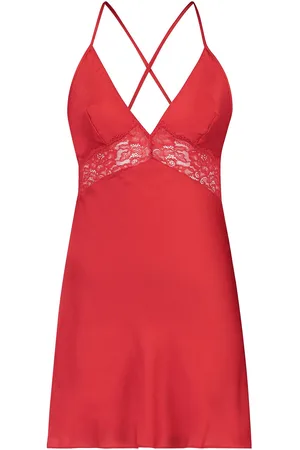 Hunkemöller Sd Satin Nina Yöpaita Red