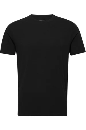 Panos Emporio Bamboo/Cotton Crew Tee Tops T-shirts Short-sleeved Black