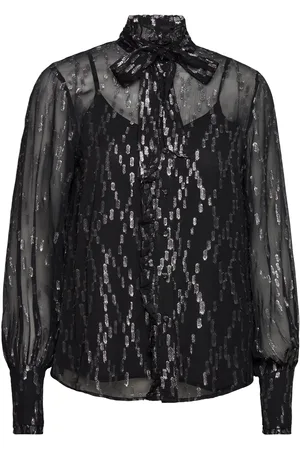 Love Lolina Enya Blouse Tops Blouses Long-sleeved Black