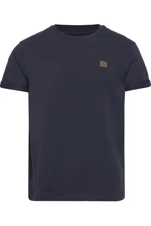 Clean Cut Basic Organic Tee Tops T-shirts Short-sleeved Blue