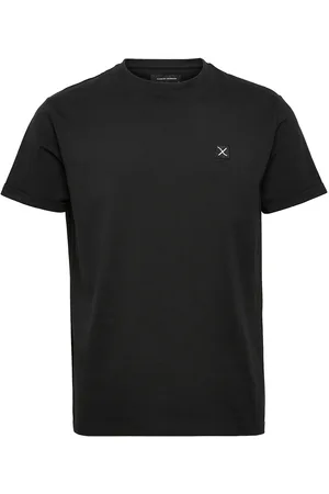 Clean Cut Basic Organic Tee Tops T-shirts Short-sleeved Black