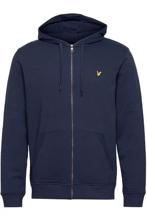 Lyle & Scott Zip Through Hoodie Tops Sweat-shirts & Hoodies Hoodies Navy