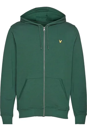 Lyle & Scott Zip Through Hoodie Tops Sweat-shirts & Hoodies Hoodies Green