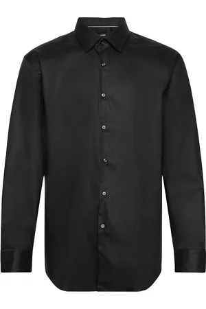 HUGO BOSS H-Hank-Kent-C1-214 Tops Shirts Tuxedo Shirts Black