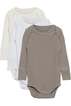Copenhagen Colors 3 Pack Rib Jersey Long Sleeve Body Bodies Long-sleeved Grey