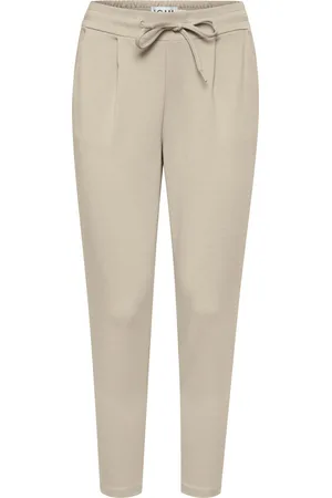 Ichi Ihkate Pa Bottoms Trousers Straight Leg Cream