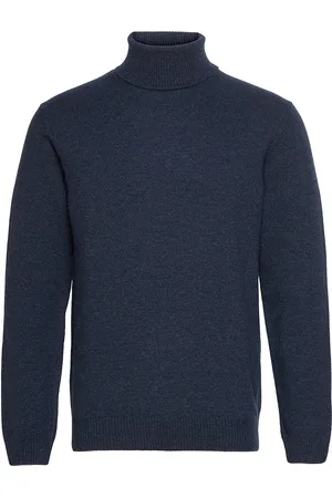 Casual Friday Cfkarl Roll Neck Bounty Knit Tops Knitwear Turtlenecks Navy