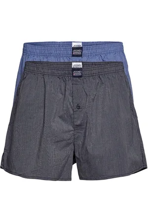 Jockey Boxer Woven 2-P Underwear Boxer Shorts Blue