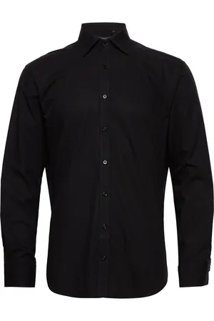 BOSWEEL SHIRTS EST. 1937 Modern Fit Mens Shirt Tops Shirts Business Black
