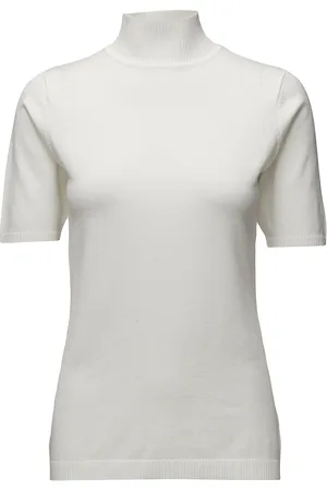 Minus Lima Rullekrave Strik Tops Knitwear Turtleneck White