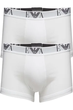 Emporio Armani Mens Knit 2Pack Boxe Bokserit White