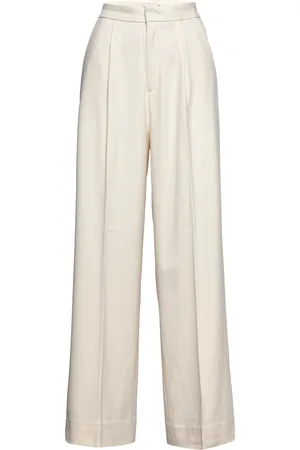 Copenhagen Muse Cmtailor-Pants Bottoms Trousers Wide Leg Cream