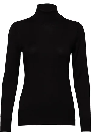 Kaffe Astrid Roll Neck Tops Knitwear Turtleneck Black